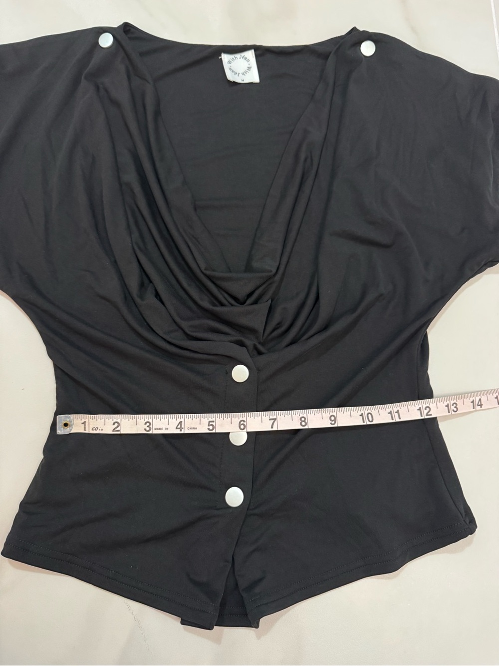 With Jean SIENNA TOP | BLACK M - Picture 9 of 11